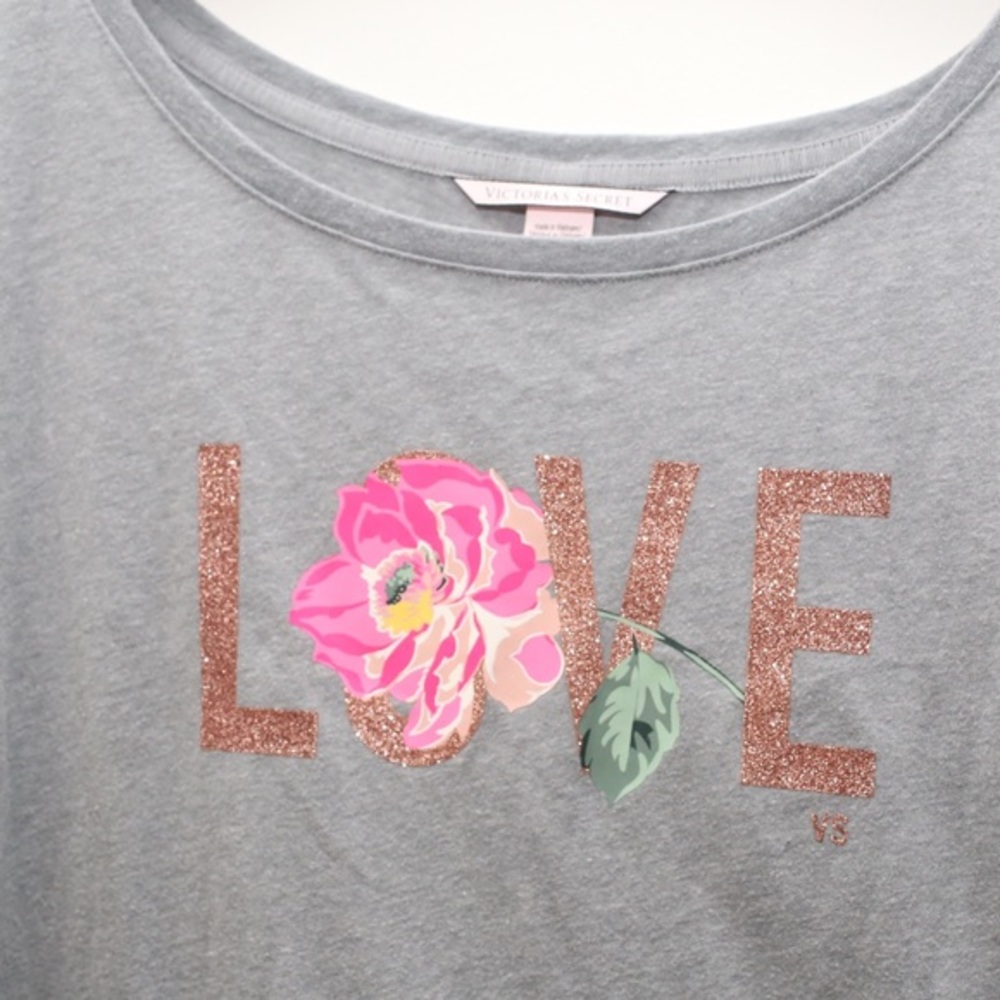 Victoria Secrets floral gold love pajama shirt